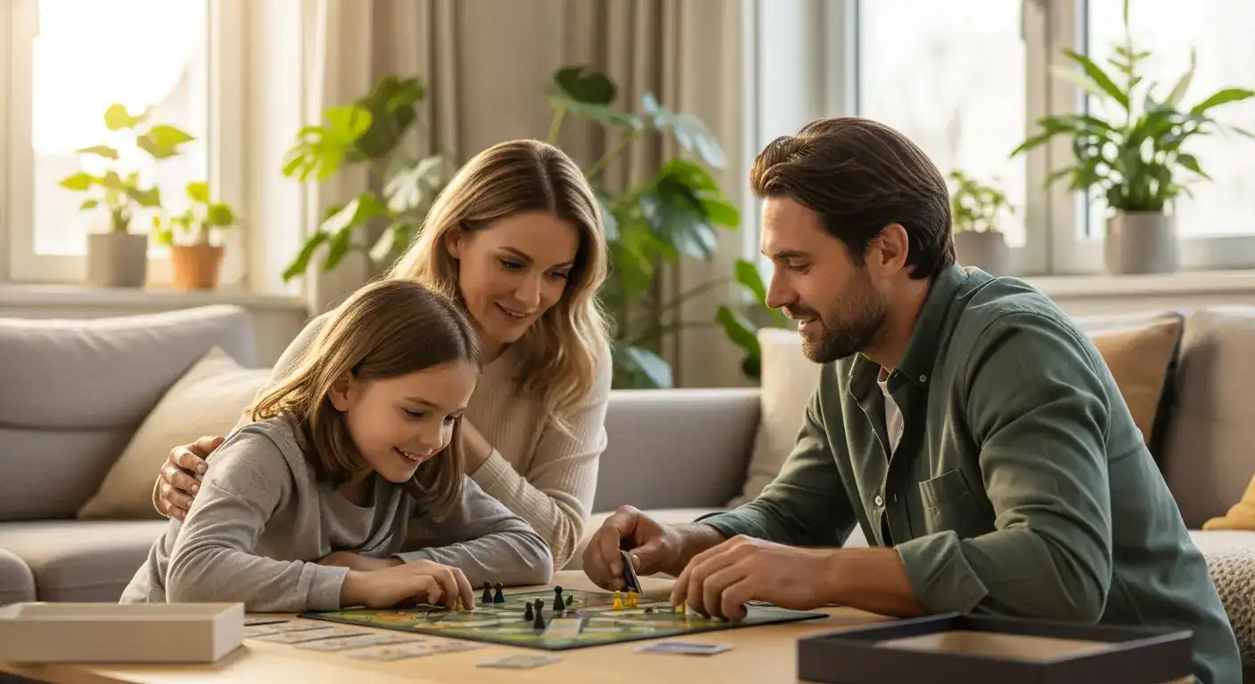 Ausgewogene Balance im Familienalltag: Körper, Gefühle und soziale Kontakte im Einklang